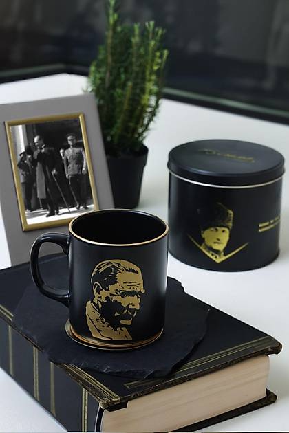 Keraart Gold Ay yldz zel Teneke Kutulu Atatrk Kupa 10 Cm