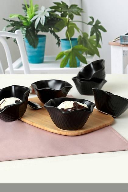 Mat Siyah Roma erezlik/Sosluk 11 Cm 6 Adet 956