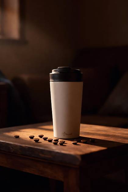 Penguen Mug Termos - Krem - 380 ml