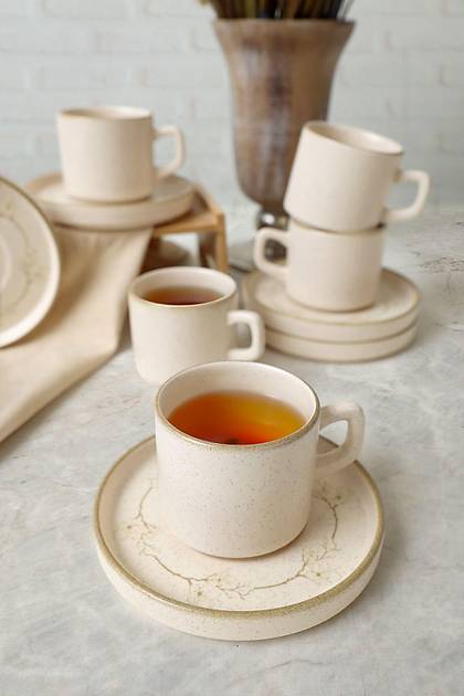 Taupe Bloom Stackable ay Takm 12 Para 6 Kiilik 22520-28