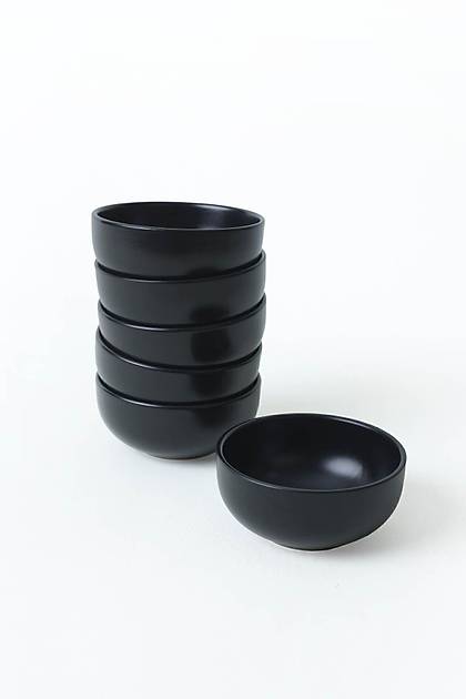 Mat Siyah Bulut Kase 12 Cm 6 Adet 956