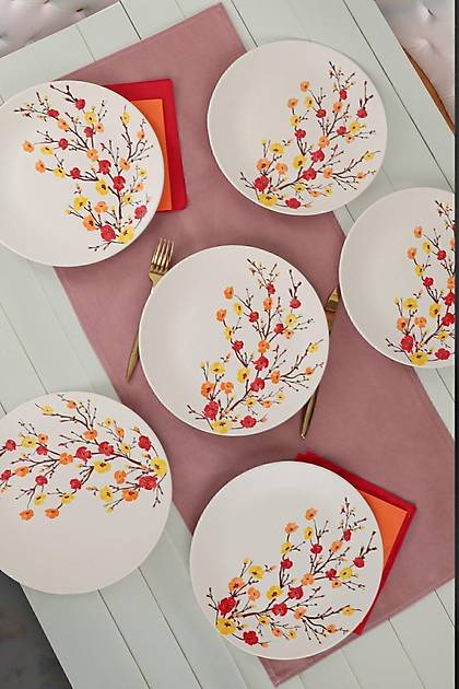 Keraart Sonbahar Tomurcuk Servis Taba 26 Cm 6 Adet