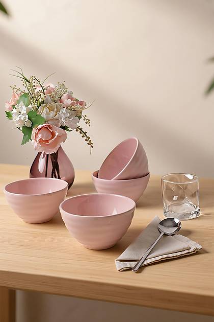A��k Pembe Escargot Kase 14 cm 4 Adet 551