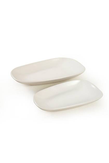 Mat Beyaz Tetra Kayk Tabak 28/21 Cm 2 Adet