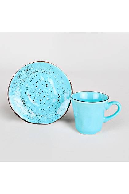 Splash Blue Kahve Fincan Takm 12 Para 6 Kiilik - 18993