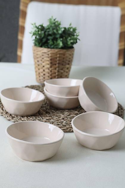 Krem Kristal erezlik / Sosluk 12 Cm 6 Adet 030