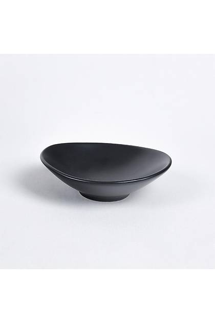 Oval Mat Siyah Yemek Takm 24 Para 6 Kiilik