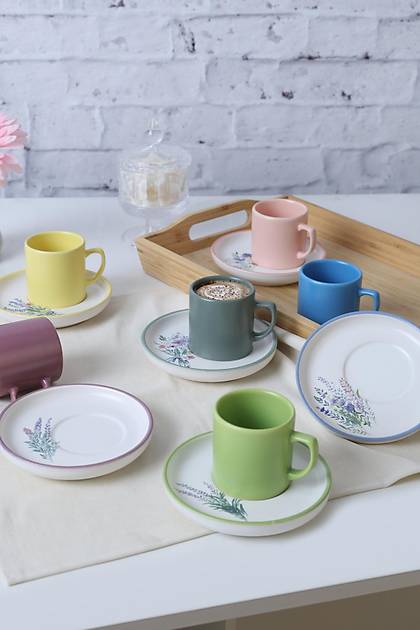 Elegant Blossoms Nordic Kahve Takm 12 Para 6 Kiilik 21788-93