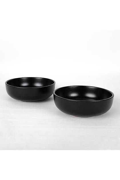Mat Siyah Kera Salata Kasesi 18 Cm 2 Adet