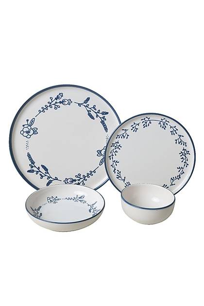Blue Bloom Yemek Takm 24 Para 6 Kiilik 22810-11-12