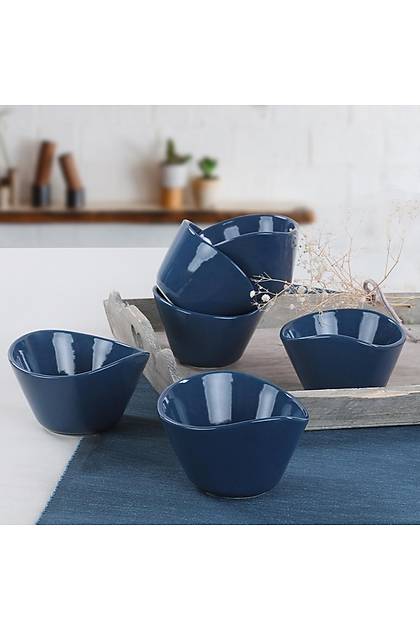 Tigela ndigo Mavi erezlik/Sosluk 11 Cm 6 Adet