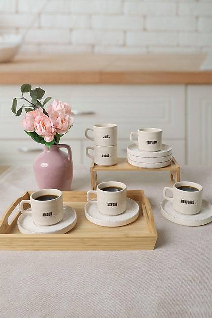 Deep Collection Mottolu Stackable ay Takm 12 Para 6 Kiilik 22650-55