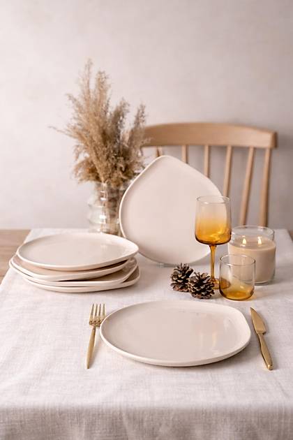 Krem Serenity Servis Taba�� 27 Cm 6 Adet 030