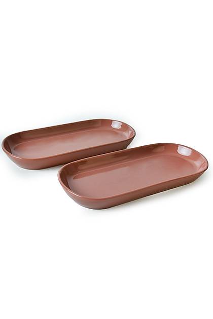 Kzl Kahve Noyan Kayk Tabak 26 Cm 2 Adet 607