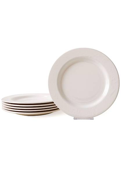 Beyaz yonya Servis Taba 26 Cm 6 Adet 006