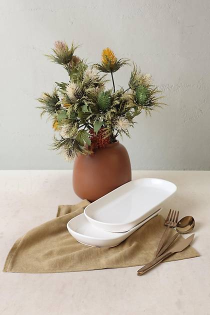 Beyaz Noyan Kayk Tabak 28 Cm 2 Adet 006