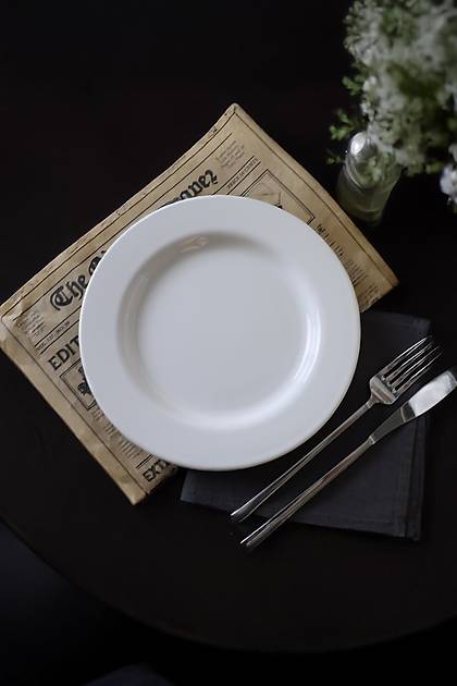 Beyaz Assos Pasta Taba�� 22 Cm 6 Adet 006