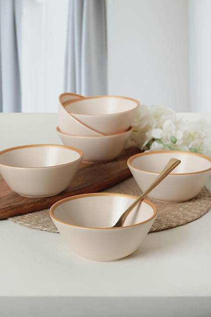Mat Krem Gold File Hitit orba Kasesi 14 Cm 6 Adet 950