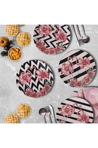 Flamingo Servis Taba 25 Cm 4 Adet - 18308-09-10-11