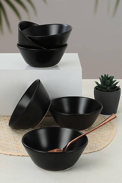 Mat Siyah Hitit orba Kasesi 14 Cm 6 Adet