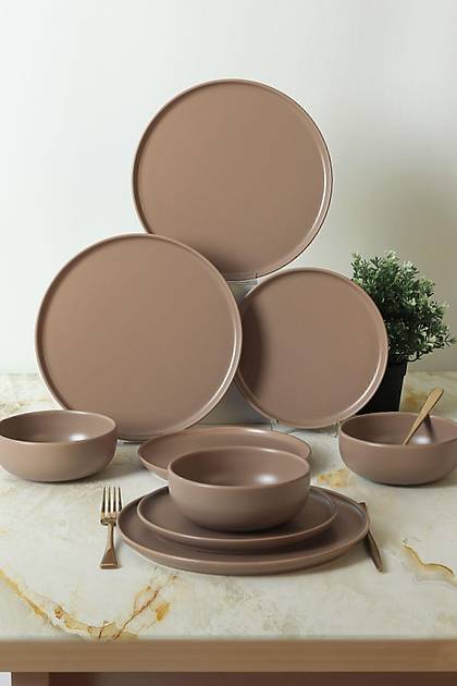 Nordic Mat Toprak Taupe Yemek Takm 18 Para 6 Kiilik 977