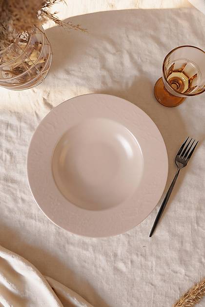 Mat �effaf Krem �yonya Makarna Taba�� 28 Cm 950