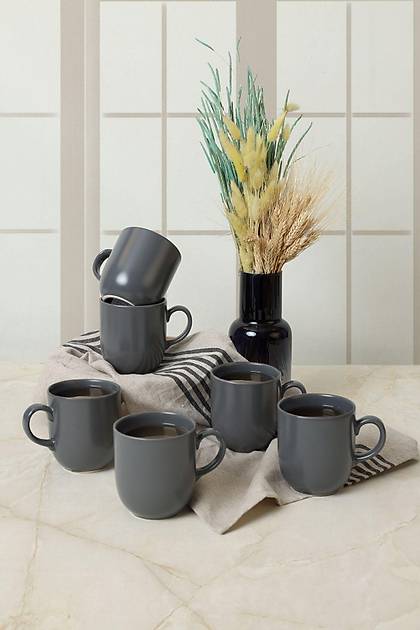 Mat Gri Ekinoks Kupa 10 Cm 6 Adet 959