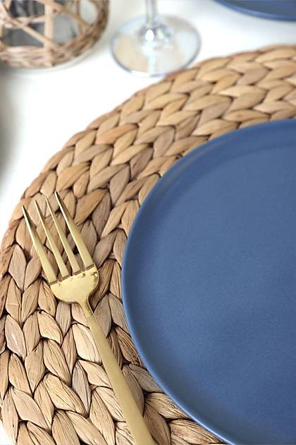 Mat Mavi Sardes Pasta Taba 22 Cm 6 Adet 399