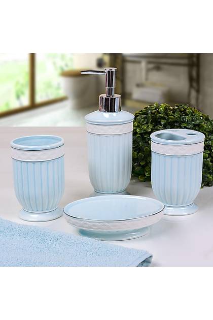 Stoneware Banyo Seti Turkuaz 4 Para BNY-116