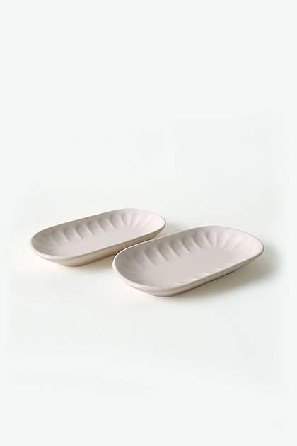 Krem Badem Kayk Tabak 22 Cm 2 Adet 030