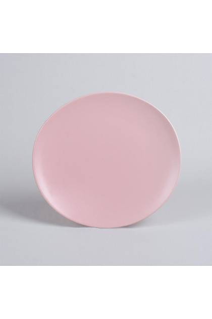 Oval Mat Ak Pembe Yemek Takm 24 Para 6 Kiilik
