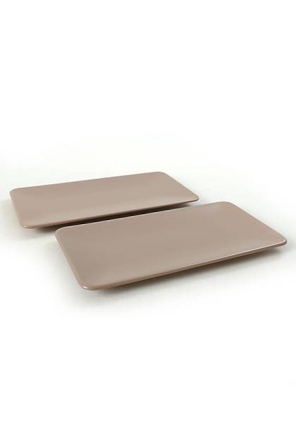 Mat Toprak Taupe Siera Kayk Tabak 33 Cm 2 Adet 977