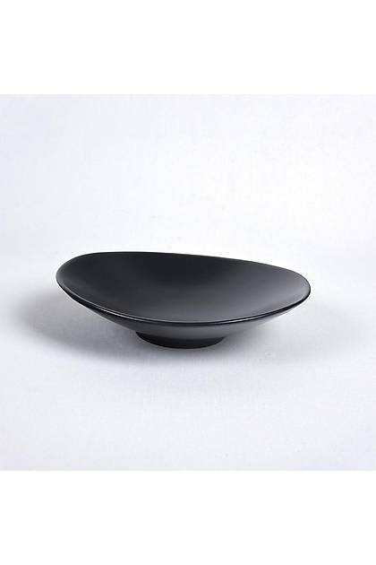 Oval Mat Siyah Yemek Takm 24 Para 6 Kiilik