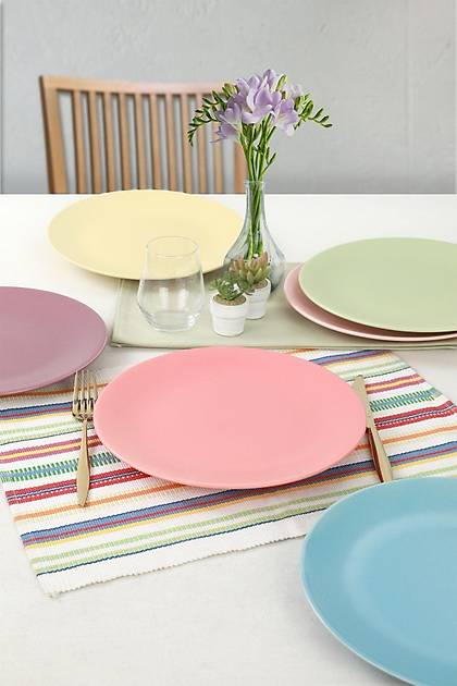 Rainbow Soft Matte Ege Servis Taba 25 Cm 6 Adet 960/990