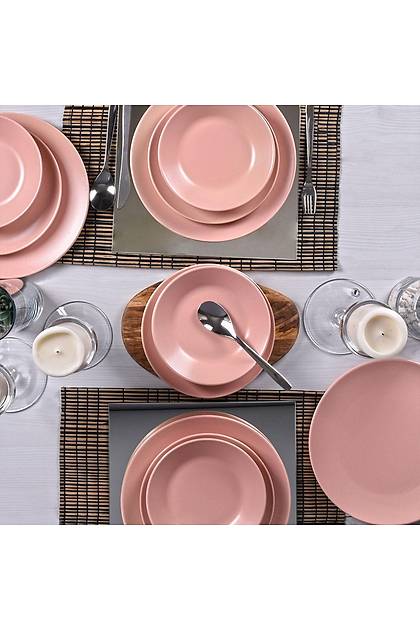 Eco Pink Mat Yemek Takm 12 Para 4 Kiilik