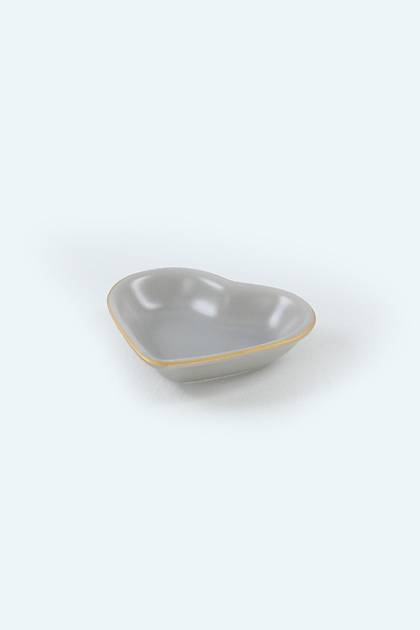 Mat Gri Gold Kalp erezlik 14 Cm 6 Adet - 995