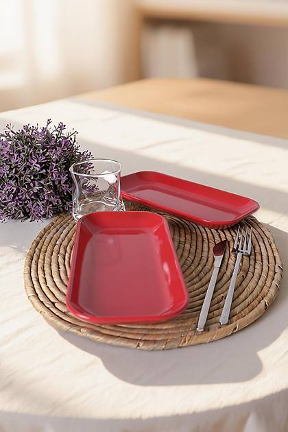 K�rm�z� Pergamon Kay�k Tabak 26 Cm 2 Adet 506