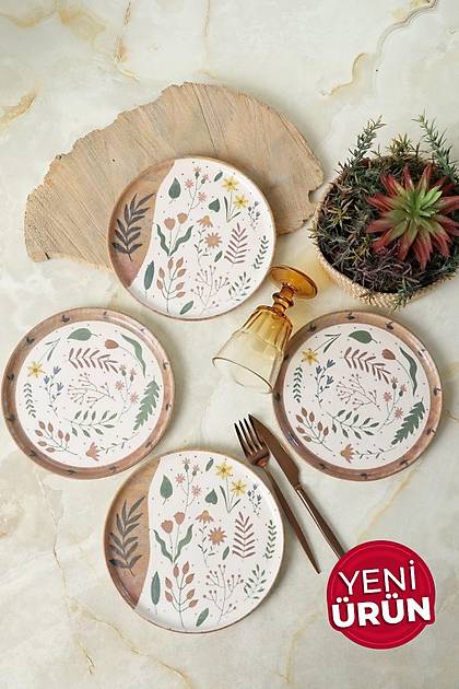 Soft Bloom Nordic Pasta Taba 22 Cm 4 Adet 22876-77