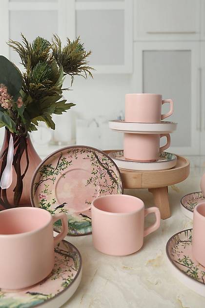 Pink Woods Stackable ay Takm 12 Para 6 Kiilik 22641