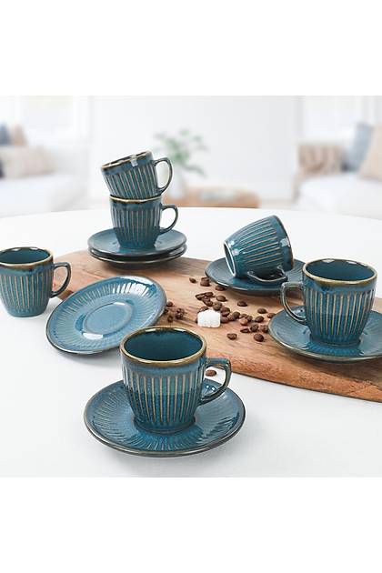 Azure Line Kahve Fincan Takm 12 Para 6 Kiilik