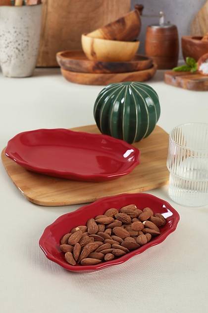 Krmz Bayrak Romeo Kayk Tabak 2 Adet 19 Cm - 506