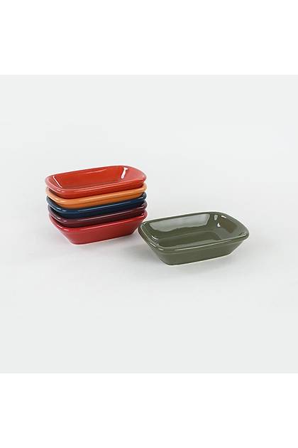 Rainbow Cold Dikdrtgen erezlik / Sosluk 13 Cm 6 Adet - 113/609
