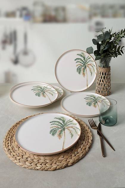 Bronze Palmiye Nordic Servis Taba 28 Cm 6 Adet 22903