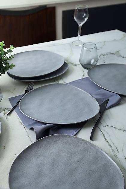 Mat Gri Trior Servis Taba 30 Cm 6 Adet 647