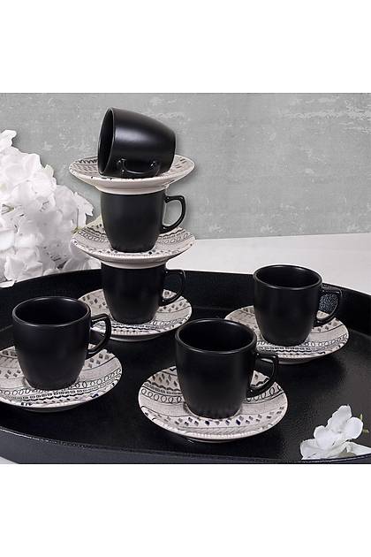 Cool Black Kahve Fincan Takm 12 Para 6 Kiilik - 18409