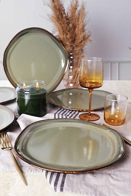 Reaktif Ye�il Bloom Servis Taba�� 29 Cm 6 Adet Q84