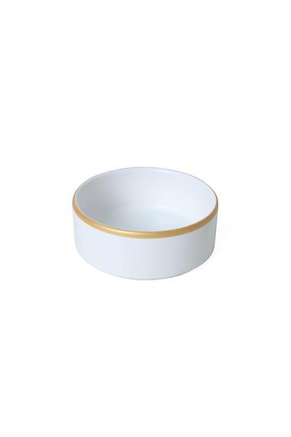 Mat Beyaz Gold Fileli Stackable Kase 14 Cm 4 Adet