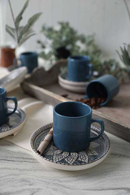 Keraart Mosaic Marvels Kahve Takm 12 Para 6 Kiilik 21619