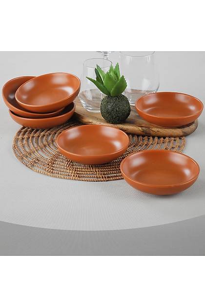 Mat Stl Kahve Halka erezlik/Sosluk 13 Cm 6 Adet