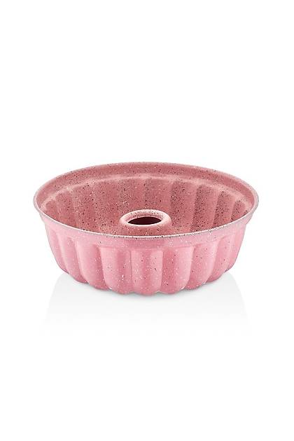 Granit Dilimli Kek Kalb Pembe 24 cm